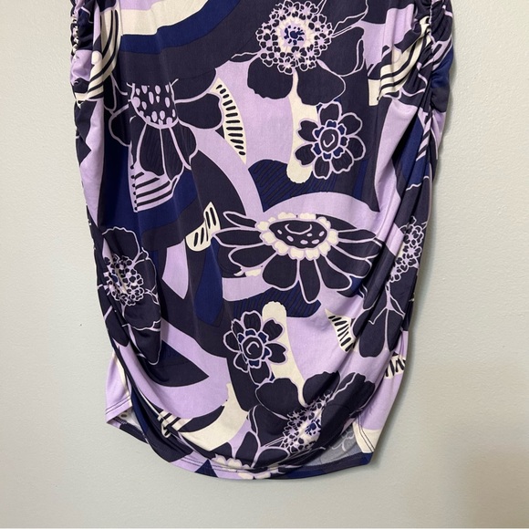 Free People She's Something Else Print Mini Tulip Skirt Plum Large Purple EUC - Picture 2 of 8